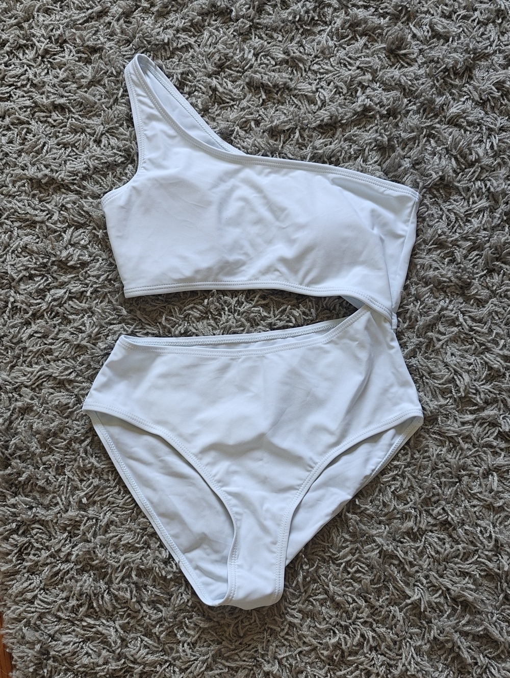 White One-Shoulder Monokini